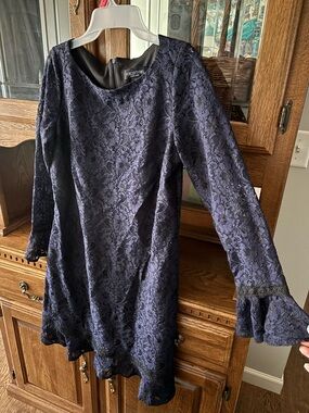 Velvet Torch Navy Lace Midi Dress